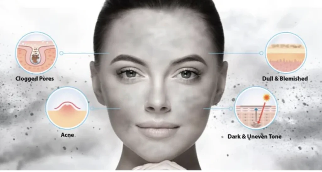 pollution effect on skin